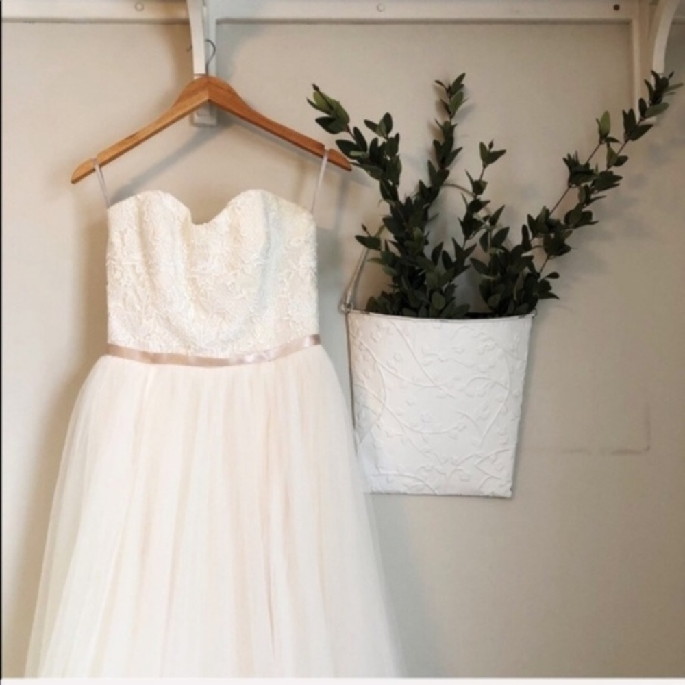 Wtoo Sweetheart Strapless Wedding Gown Dress Ivory - Picture 4 of 8